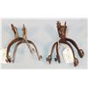 Image 1 : (2) pair iron spurs, 1 pair is chromed