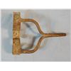 Image 3 : 3 pcs: branding iron 4 hanging G, 7"; Star tobacco cutter; bundle of vintage barbed wire, 20" pcs.