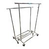 Image 1 : 2 ROLLING CHROME CLOTHING RACKS