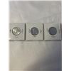 Image 2 : 3 CANADIAN SILVER 25 CENT COINS