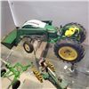 Image 2 : VINTAGE JOHN DEERE MODEL TRACTOR W/ SMALL CAST IRON JOHN DEERE AND 2 IMPLEMENTS