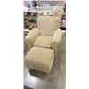 Image 1 : ROLLED ARMCHAIR W/ OTTOMAN