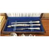Image 2 : BIRKS SILVER CARVING SET AND 1881 RODGERS SILVERWARE