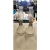 Image 1 : 2 SMALL GLASS OIL LAMPS