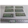 Image 1 : (6) 1954 Canadian $1 Bills