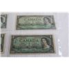 Image 3 : (6) 1954 Canadian $1 Bills