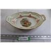 Image 1 : German Lattice Oval Porcelain Fruit Bowl - 12" x 7 1/2"