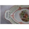 Image 2 : German Lattice Oval Porcelain Fruit Bowl - 12" x 7 1/2"