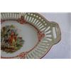 Image 3 : German Lattice Oval Porcelain Fruit Bowl - 12" x 7 1/2"