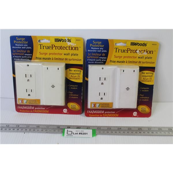 (2) Surge Protector Wall Plates - NIB