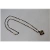 Image 2 : Gold tone With Black Onyx Beads and Pendant Necklace - 22"