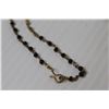 Image 5 : Gold tone With Black Onyx Beads and Pendant Necklace - 22"