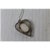 Image 6 : Natural Stone Heart Pendant With Sterling Sliver Chain - 18"