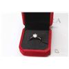 Image 2 : Sterling Silver GRA Certified Moissanite (1c) Ring - Size 7
