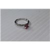 Image 4 : Sterling Silver Pink Moissanite Ring Size 7.5