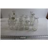 Image 1 : (10) Glass Bottles, (2) Decanters, Mason Jar