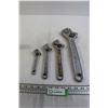 Image 1 : (4) Adjustable Wrenches - 6", 8", 10", 15"