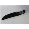 Image 2 : RTek 14" Overall Combat Dagger - Black Stainless Steel Blade With Nylon Sheath
