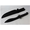 Image 3 : RTek 14" Overall Combat Dagger - Black Stainless Steel Blade With Nylon Sheath