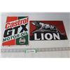 Image 1 : (2) Metal Advertising Signs - Castrol & Lion