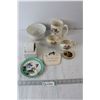 Image 1 : Bowl, Canada Centennial Mug, Cream & Sugar, Ceramic Tape Moistener, Noritake Hand Painted Dish, etc.