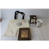 Image 3 : Basket, Metal Plate, Royal Albert Plate, Mug, Picture in Frame, Bag
