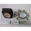 Image 1 : Silver Crab Shaped Magnifying Glass and Travel Clock