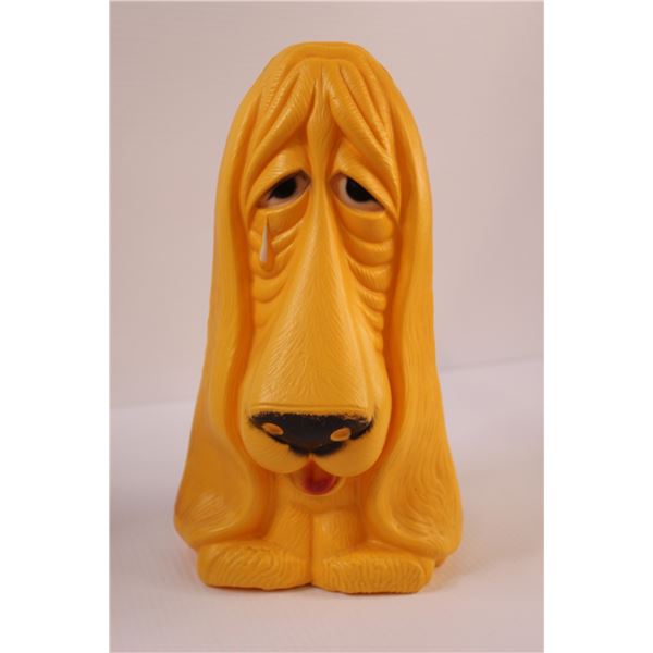 Vintage Plastic Reliable Crying Hound Dog Coin Bank & Thermos