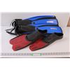 Image 1 : (2pr) Swim Flippers - TYR Splitfin (Size 41-42 or 8-9 Large Made in Italy) & Mares Plana Avanti (Siz