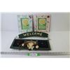 Image 1 : (2) Ceramic Photo Frames (chipped - 4" x 6") - Welcome Sign