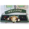 Image 2 : (2) Ceramic Photo Frames (chipped - 4" x 6") - Welcome Sign