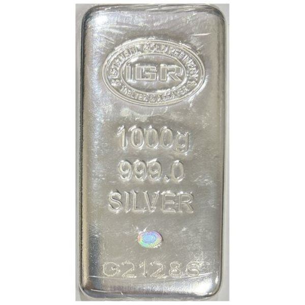 1000 Grams .999 Fine Silver Bar (1 Kilo)