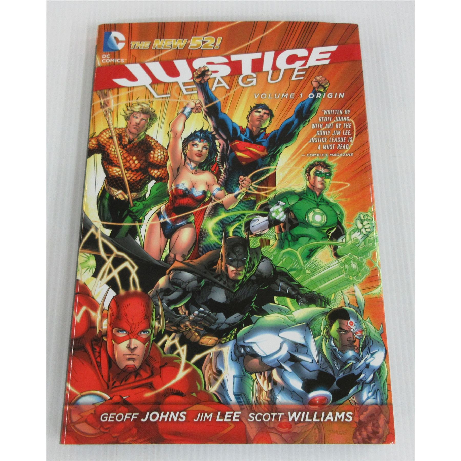 Comic Book Hardback DC Comics Justice League Volume 1: Origin Graphic Novel Hardcover Book
