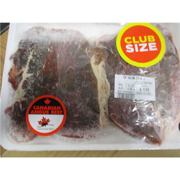 SHELF PULLS (AS IS):  CLUB SIZE TOP SIRLOIN STEAK (APPROX $17.69)