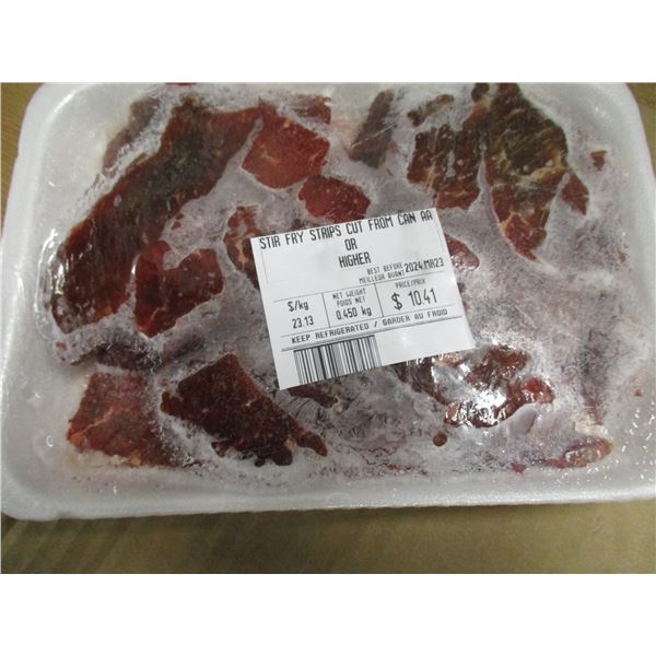 SHELF PULLS (AS IS):  STIRFRY BEEF STRIPS (APPROX. $10.41)
