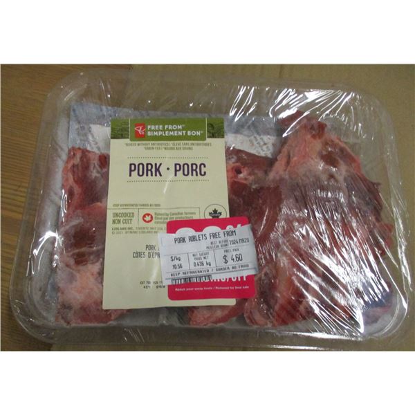SHELF PULLS (AS IS):  PORK RIBLESTS (APPROX. $4.60)