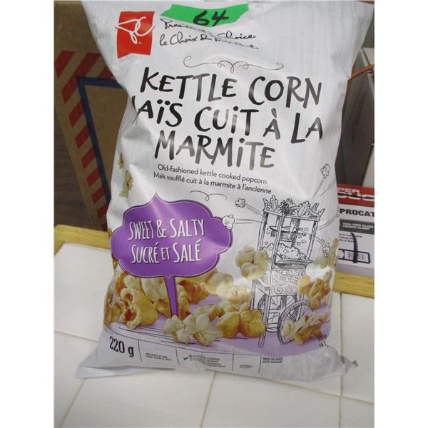 SHELF PULLS (AS IS):  SWEET & SALTY KETTLE CORN (220G) - BAG
