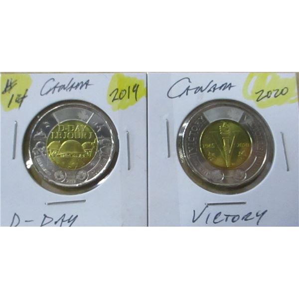 2019 D-DAY &* 2020 VICTORY PROOF MINT TOONIE COIN SET