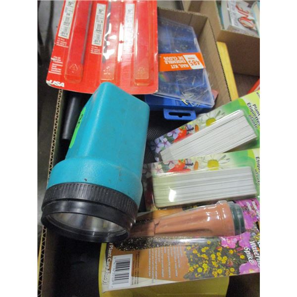 BOX C/W FLASHLITES, ETC