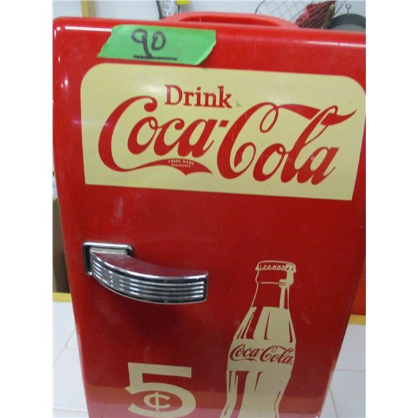 COLLECTIBLE:  COCA COLA FRIDGE (APPROX 30") (AC/DC) (NO CORDS)