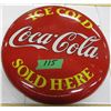 Image 2 : COLLECTIBLE:  ROUND METAL COKE SIGN (APPROX 14")