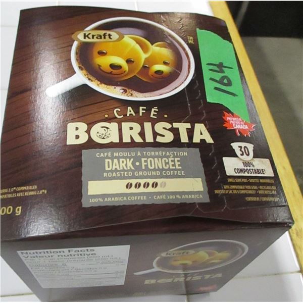 SHELF PULLS (AS IS):  BORISTA DARK COFFEE (30 PODS) - BOX