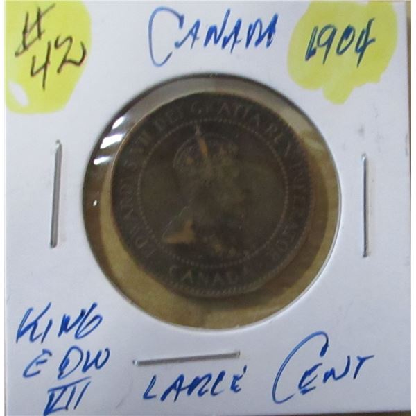 1904 CANADA KING EDWARD VII LARGE CENT