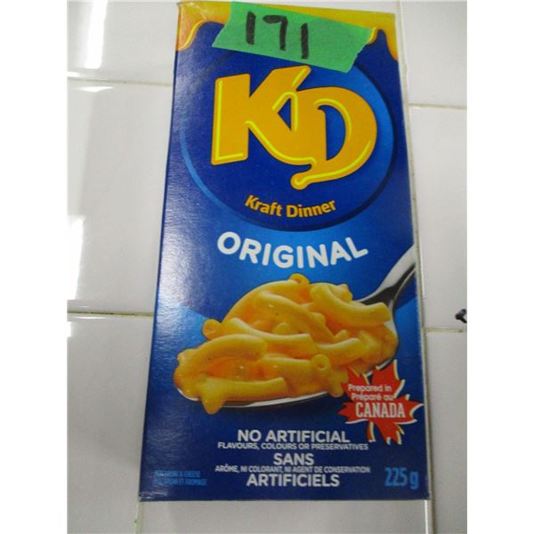 SHELF PULLS (AS IS):  KRAFT DINNER (225G) - BOX