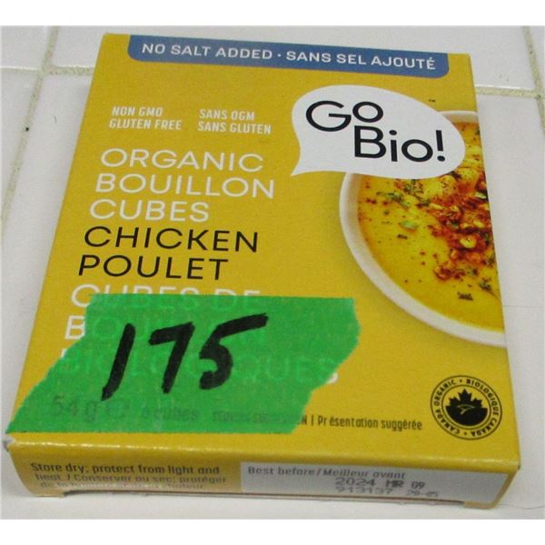 SHELF PULLS (AS IS):  CHICKEN BOUILLON CUBES (54G) - PACKAGE