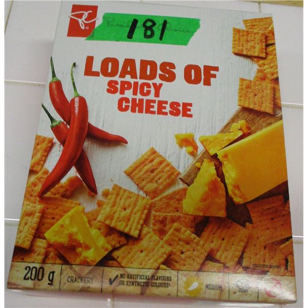 SHELF PULLS (AS IS):  SPICY CHEESE BISCUITS (200G) - BOX