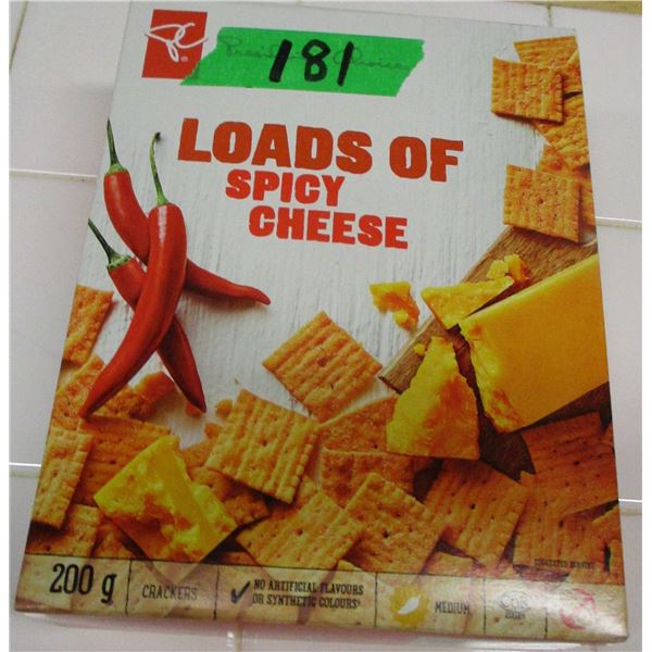 SHELF PULLS (AS IS):  SPICY CHEESE BISCUITS (200G) - BOX