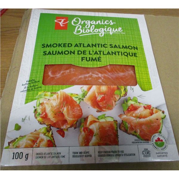 SHELF PULLS (AS IS):  SMOKED ATLANTIC SALMON (100G)