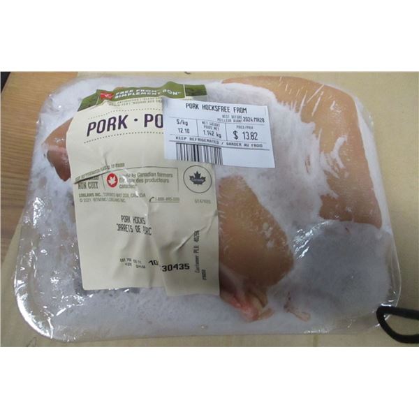 SHELF PULLS (AS IS):  PORK HOCKS (APPROX. $13.82)