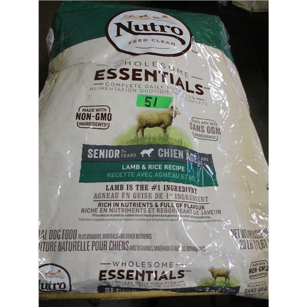SHELF PULLS (AS IS):  NUTRO DOG FOOD (30 LBS) - BAG